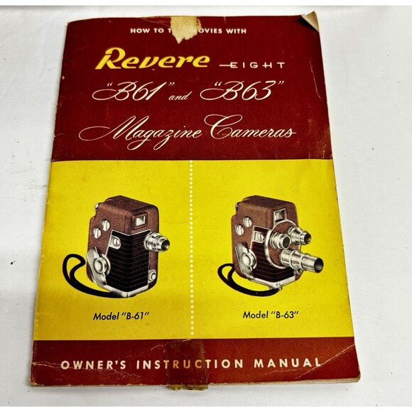 Revere 8 Model B-63 Vintage Movie Camera 8mm with Case and Accessories Untested - Picture 8 of 10